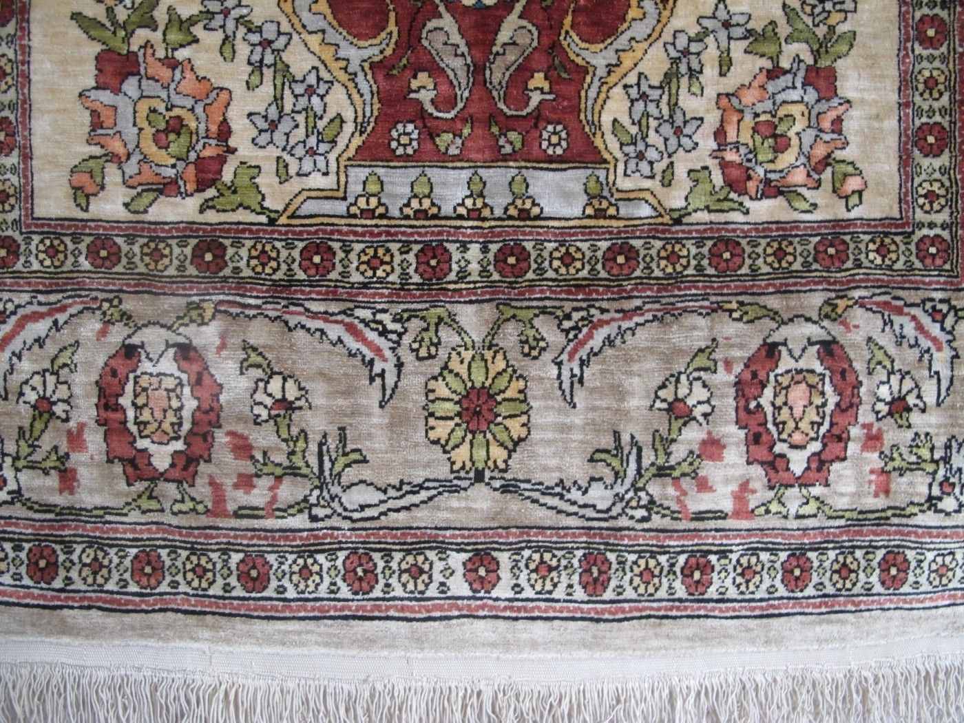Fine Silk Hereke Rug With Signature photo furniture