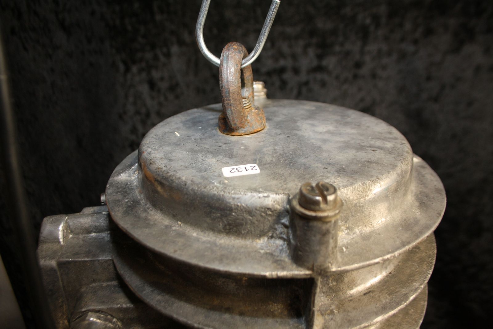 Mid 20th Century Large Polish Industrial Light In Aluminium photo vinterior