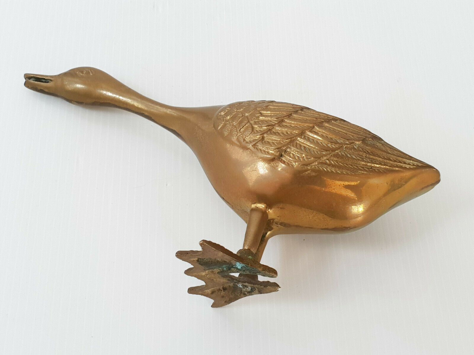 Set Of 2 Vintage 1970 Ducks In Golden Brass 70s 1970s 70s photo for sale