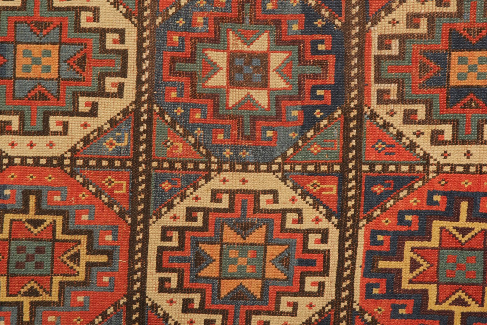 Rare Handwoven Antique Kazak Area Rug, Traditional Geometric Carpet  100x206 Cm photo furniture