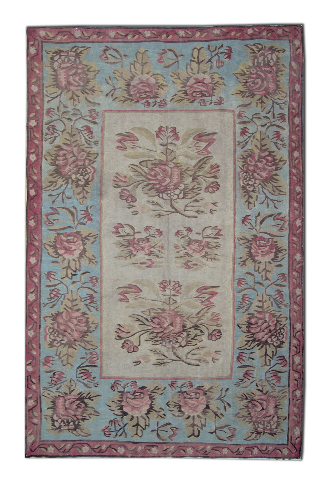 Rare Antique Rugs Floral Carpet Bessarabia Kilim Rug 176 X 271 Cm