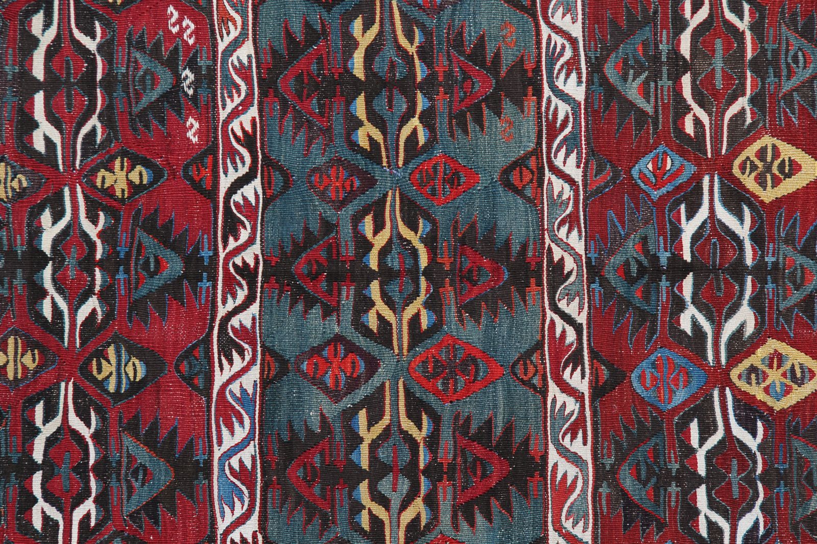 Antique Rug Striped Anatolian Carpet Kilim Rug 175 X 410 Cm photo Textiles