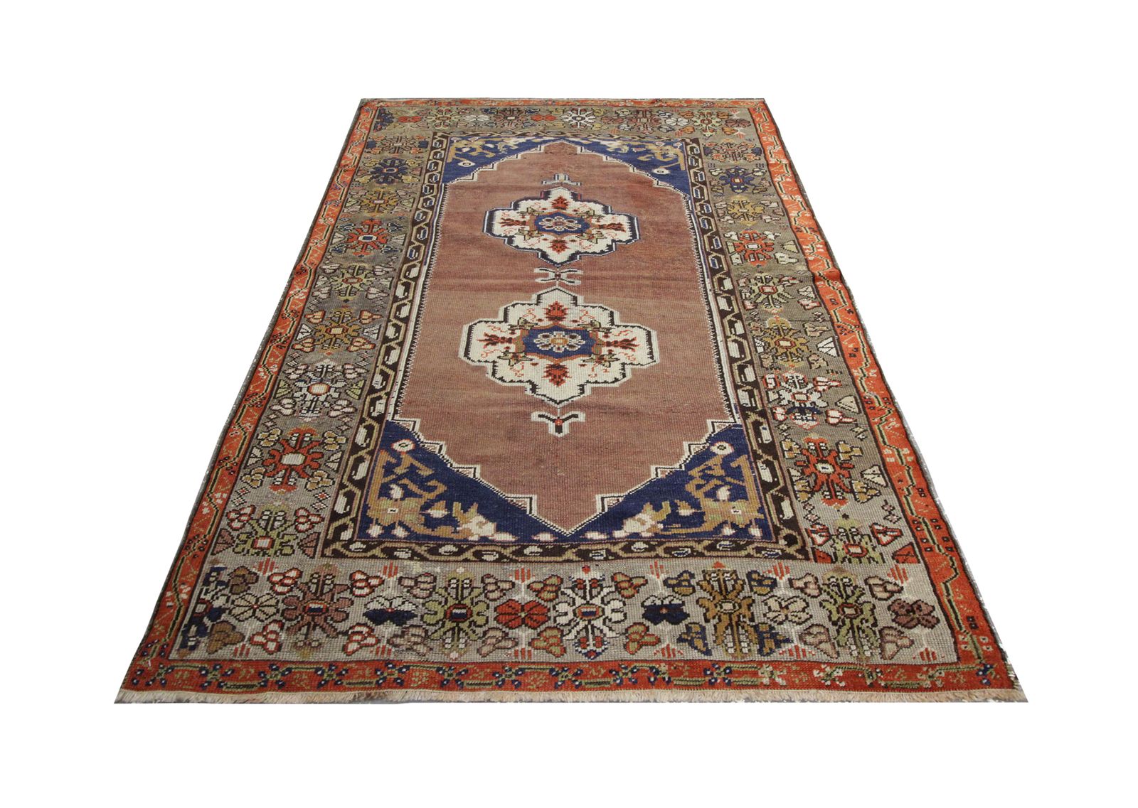 Antique Rugs Turkish Small Area Rug, Wool Carpet 128x187cm photo furniture