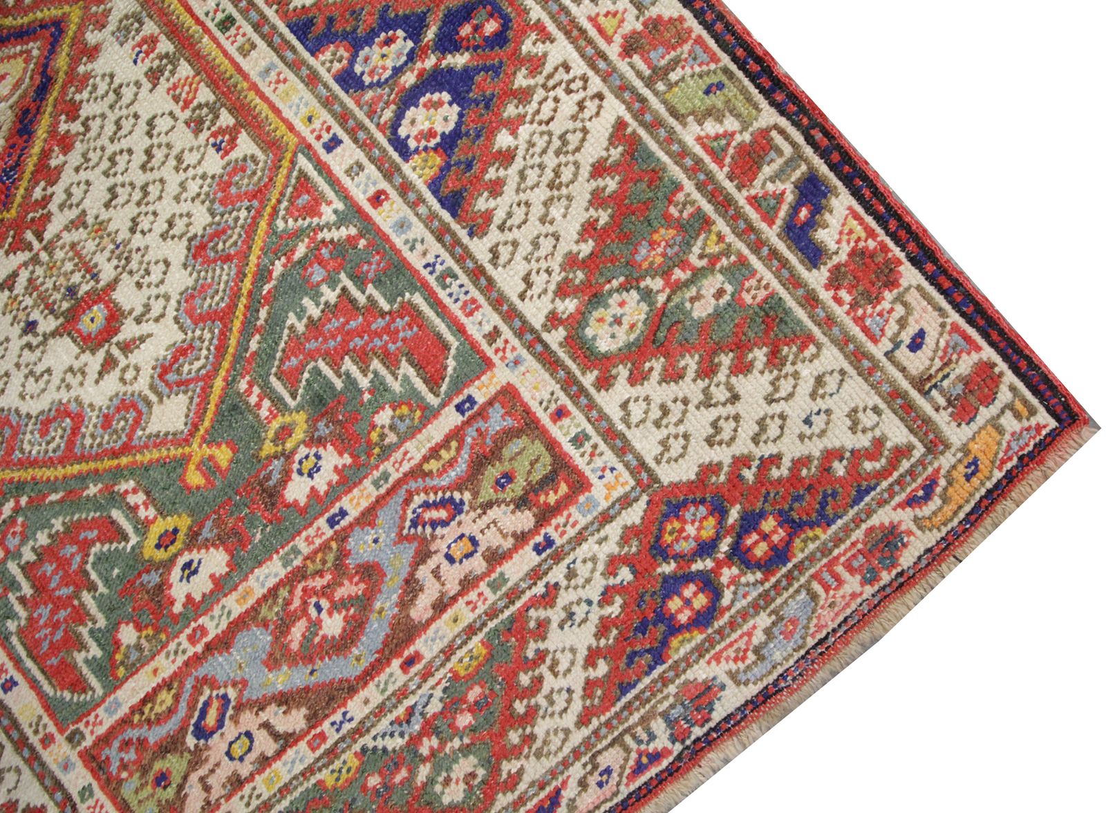 Antique Turkish Rugs Handmade Carpet Wool Geometric Rug For Sale 130x190cm photo Textiles