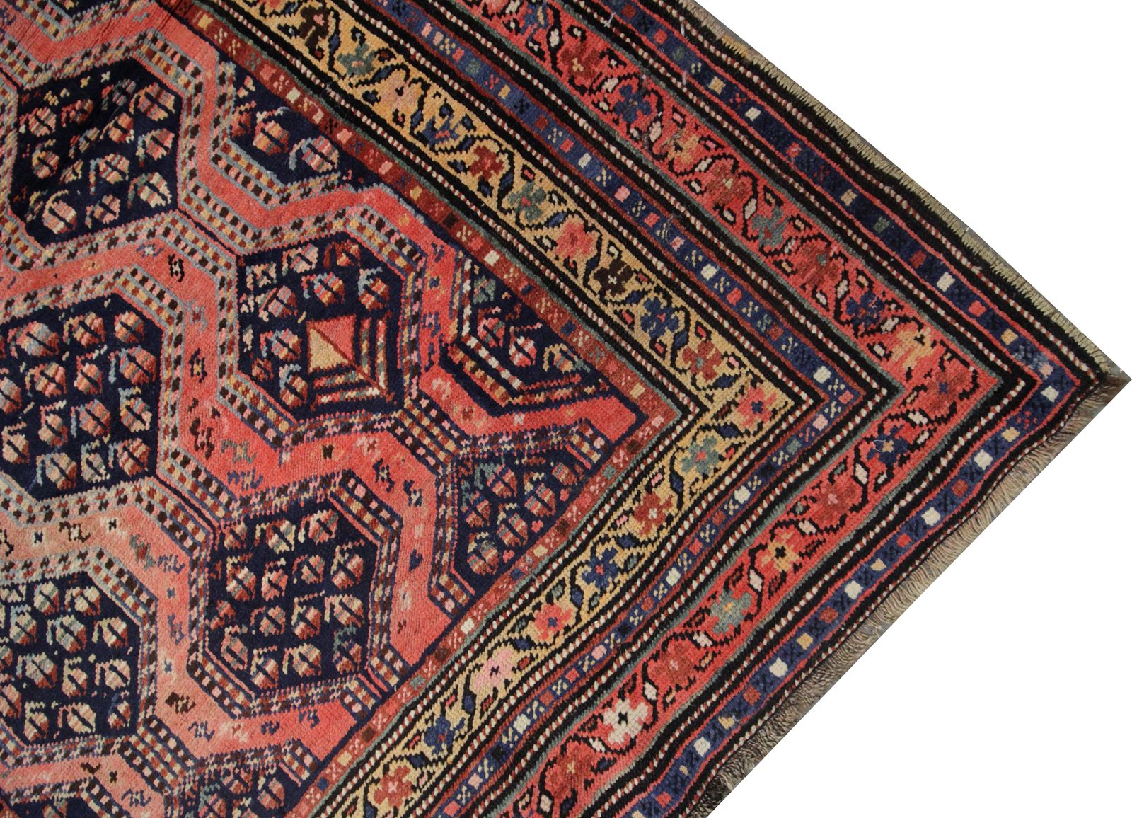 Handwoven Rare Caucasian Antique Karabagh Rug, Oriental Wool C Arpet  107x230 Cm photo 2800.0