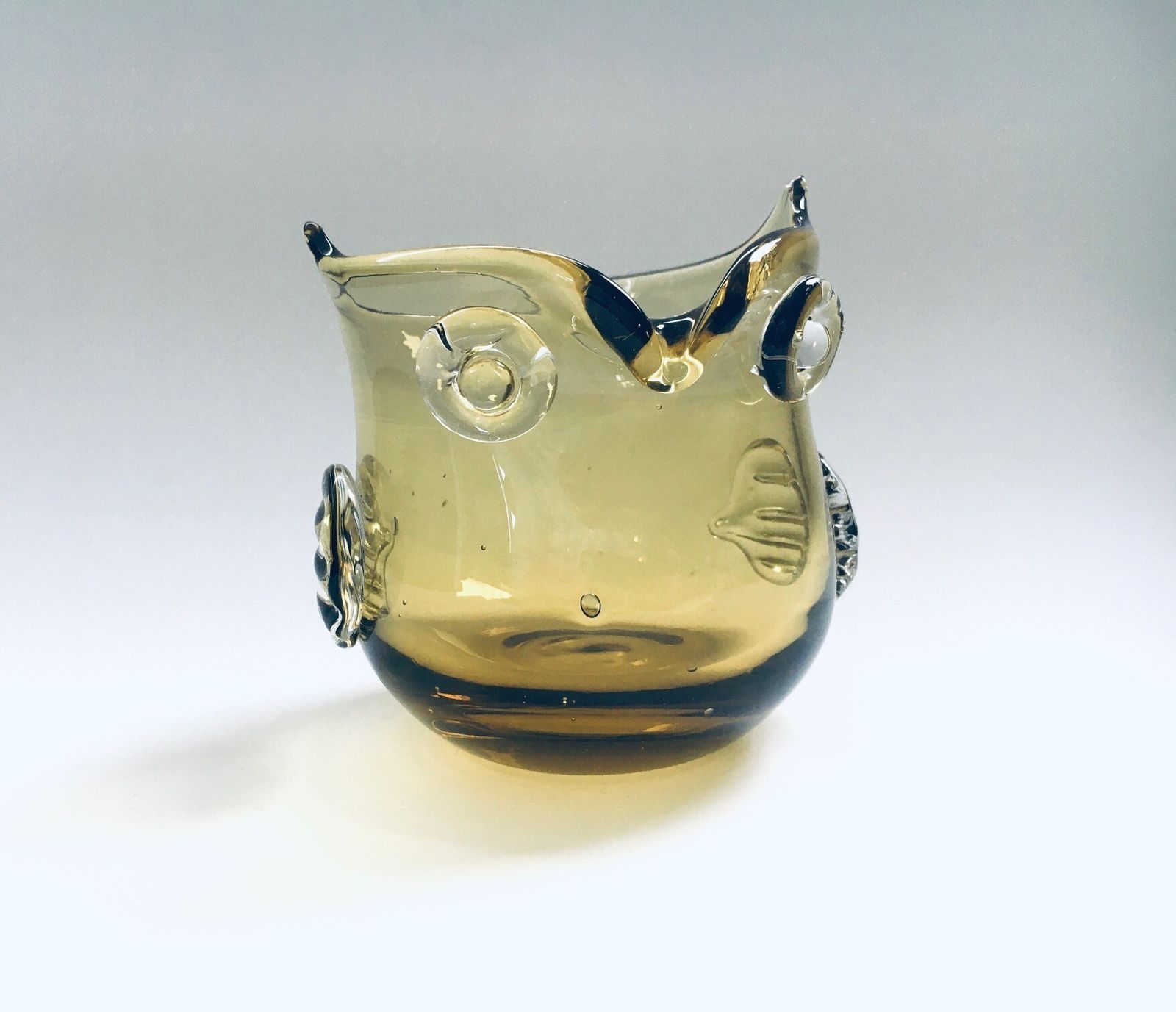 Murano Kunstglas Uil Karaf / Vaas, Jaren 1960 photo vintage