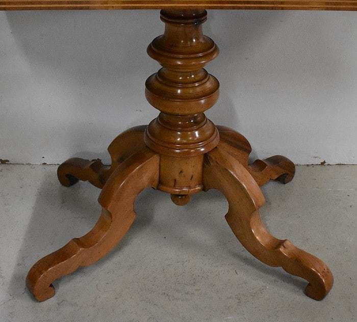 2521.44 Inlaid Gueridon Table, In Walnut And Light Wood   2nd Part Of The 19th Century photo