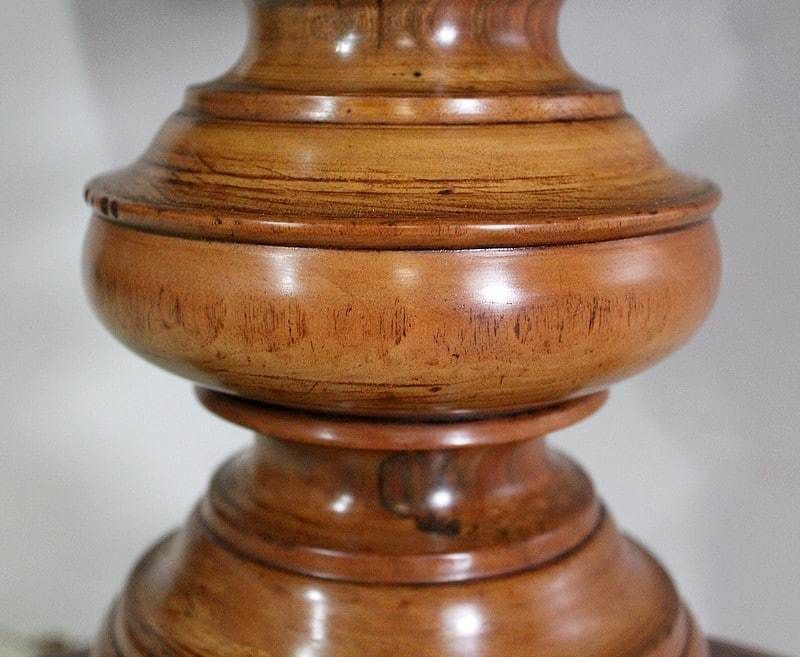 photo buy Inlaid Gueridon Table, In Walnut And Light Wood   2nd Part Of The 19th Century