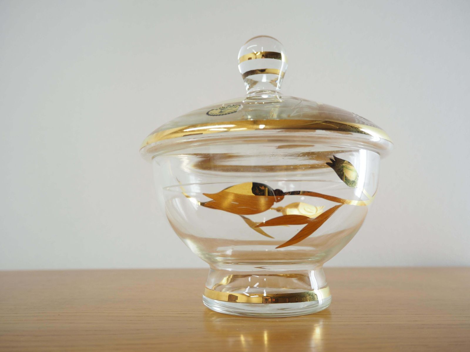 Mid Century Glazen Suikerpot Van Bohemia Crystal, Tsjecho Slowakije, Ca. Jaren 1950 photo Woonaccessoires