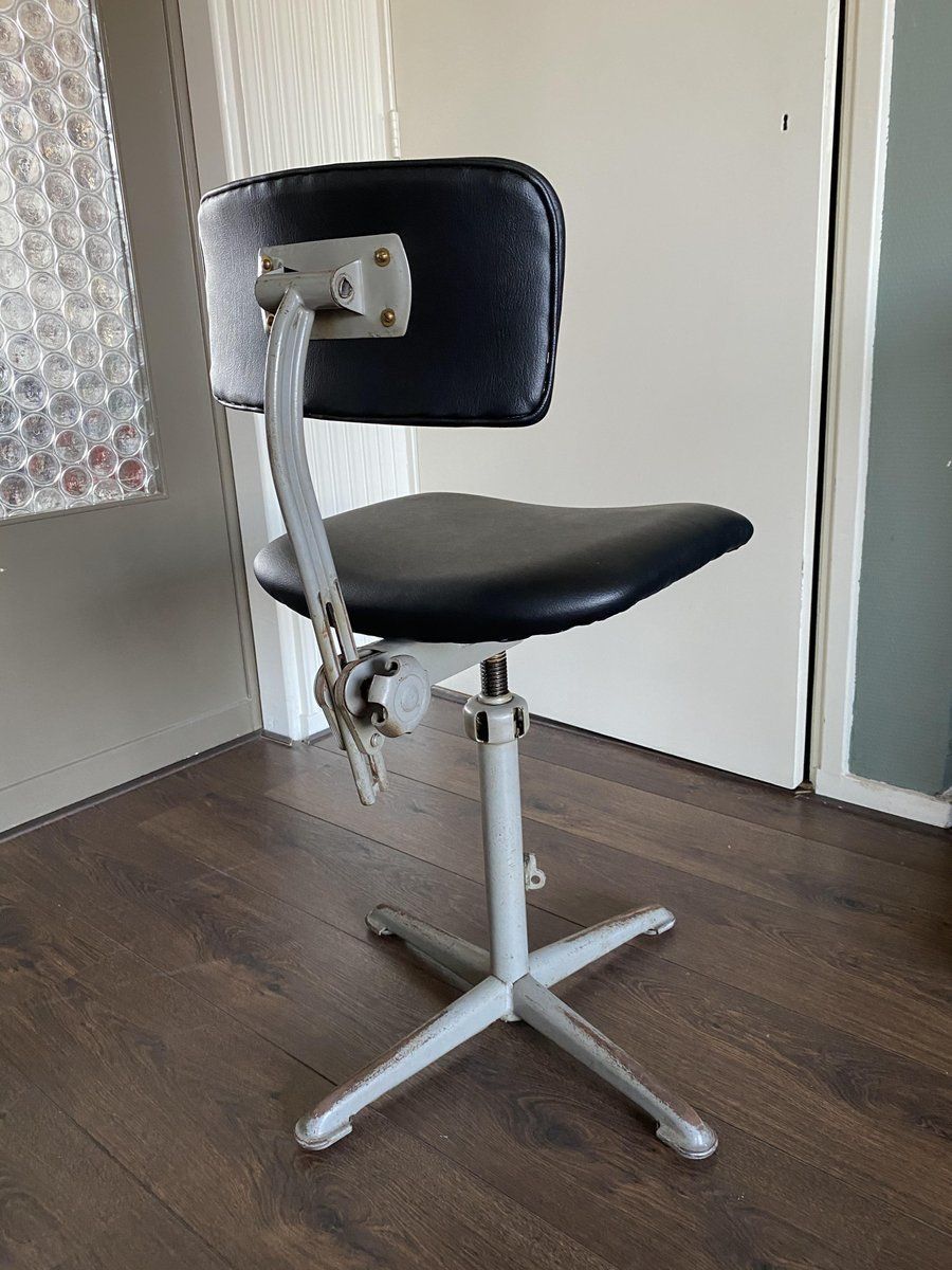 Furniture Industrial Drawing Or Architect Desk Chair By Friso Kramer For Ahrend De Cirkel, 1950s photo