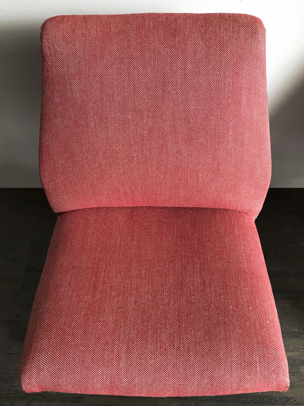 Couple Of Italian Midcentury Modern Design Red Armchairs, 1950s photo buy