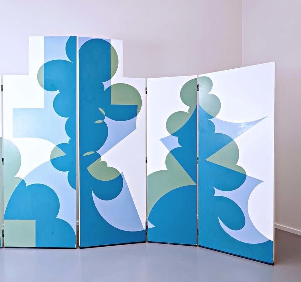 Folding Screen Model 'Balla' By Giacomo Balla For Simon Gavina, 1972 photo Home Decor