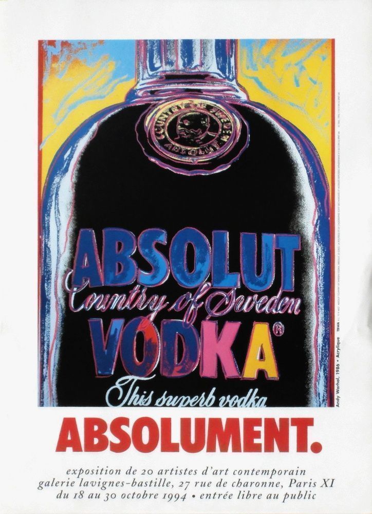 Warhol Andy (After)   Offset Poster   Expo 1994 Absolument Galerie Lavignes Bastille