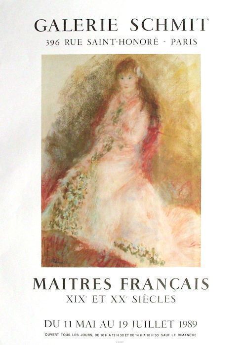 Renoir Pierre Auguste (After)  Mourlot Poster   Schmit Gallery Expo 1989