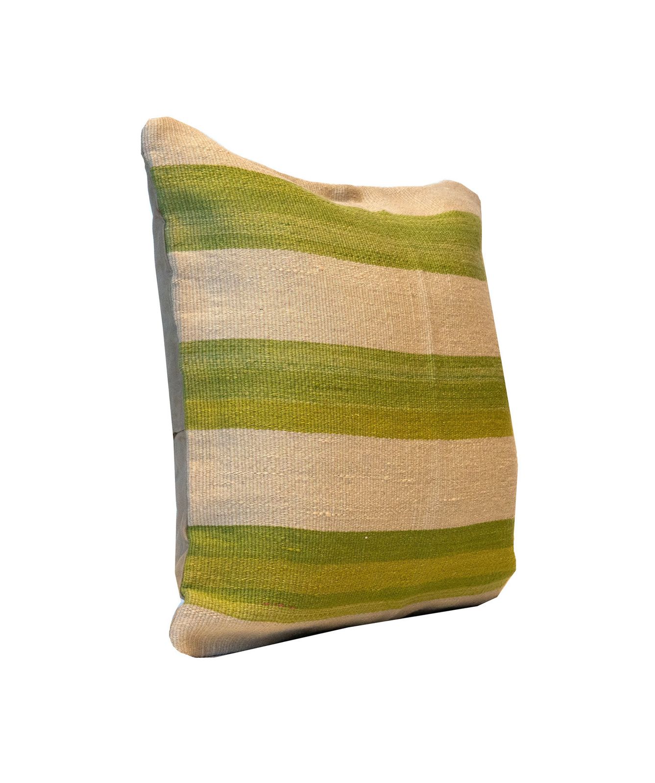 Traditional Kilim Green Cream Cushion Cover Handmade Scatter Pillow photo furniture