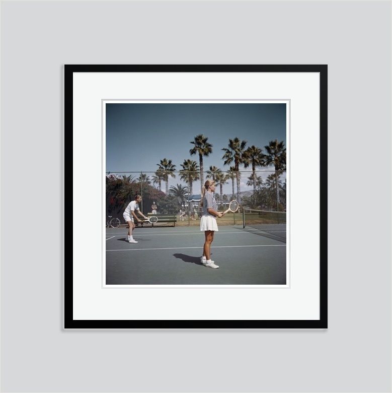 Slim Aarons 'Tennis In San Diego' 1956 C Type Print Framed In Black