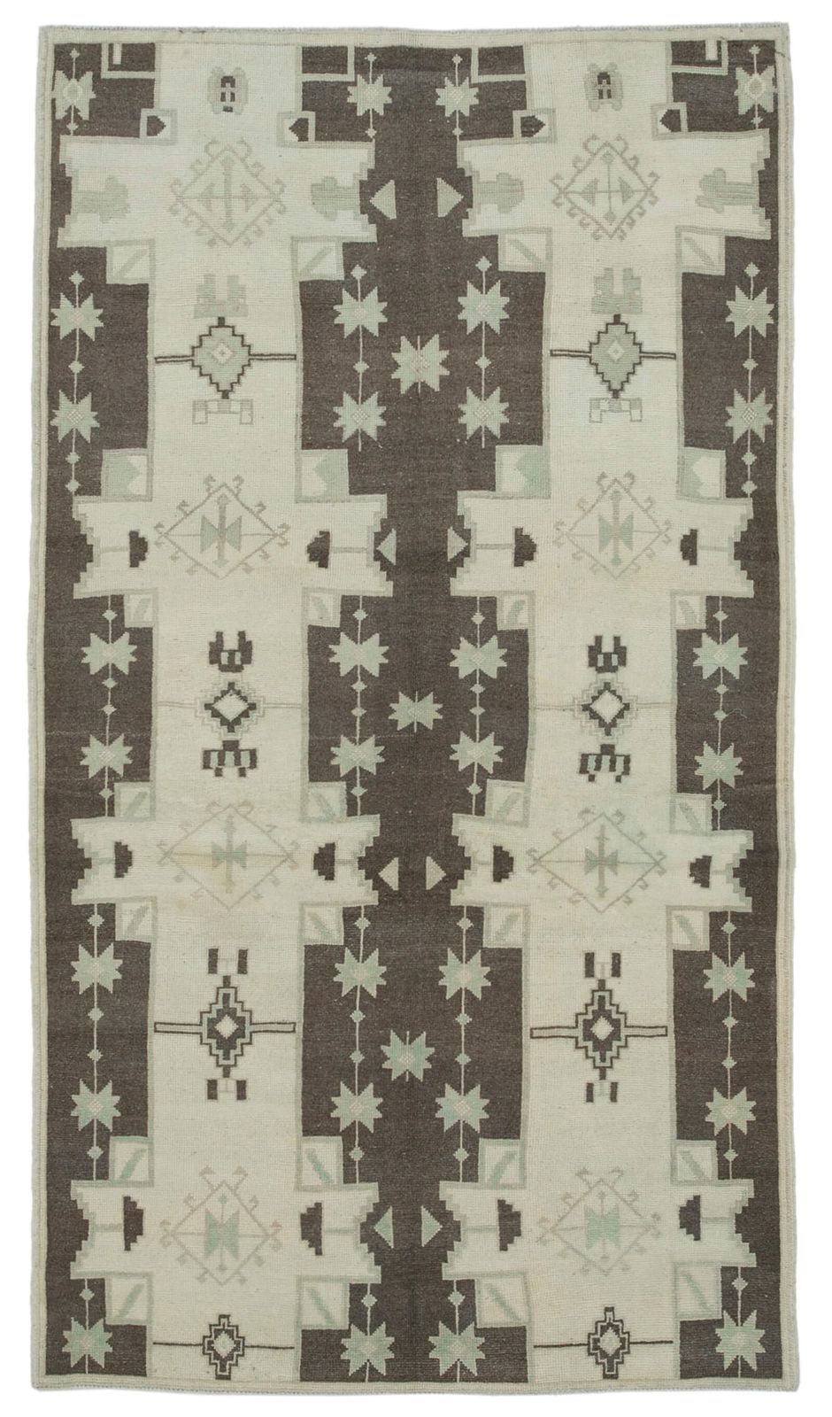 Handmade Beige Vintage Wool Anatolian Rug 227 X 127 Cm Sku 32195