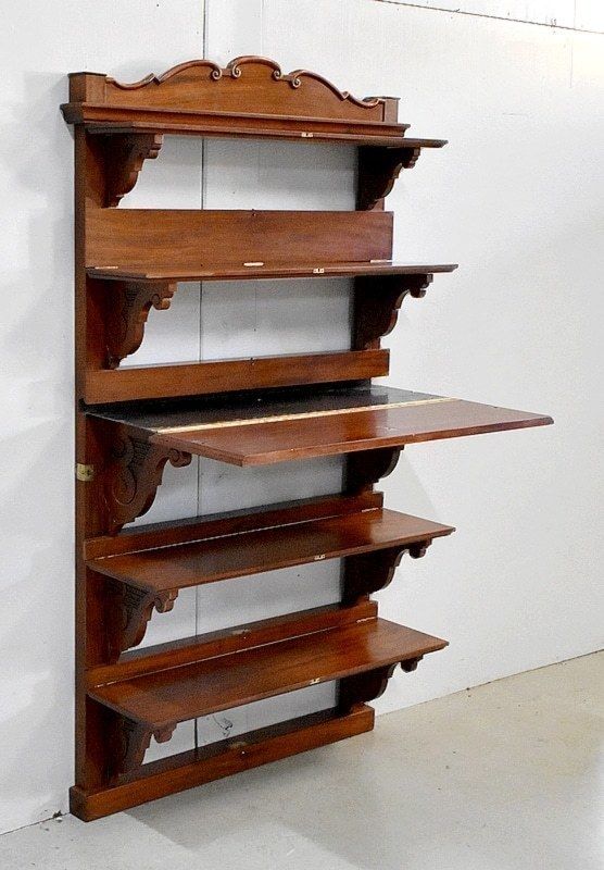 Wall Shelf Or Foot Secretary, Mahogany Late 19th Century photo furniture