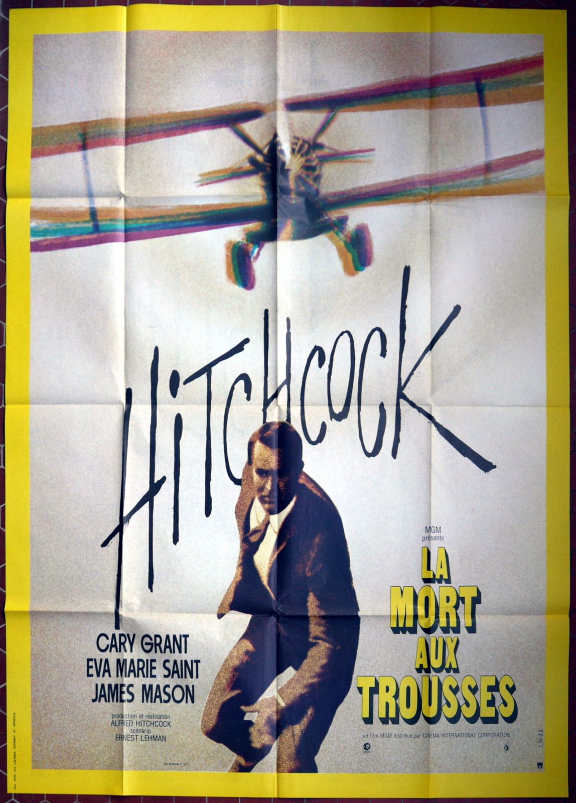 Movie Poster "North By Northwest" Alfred Hitchcock photo furniture