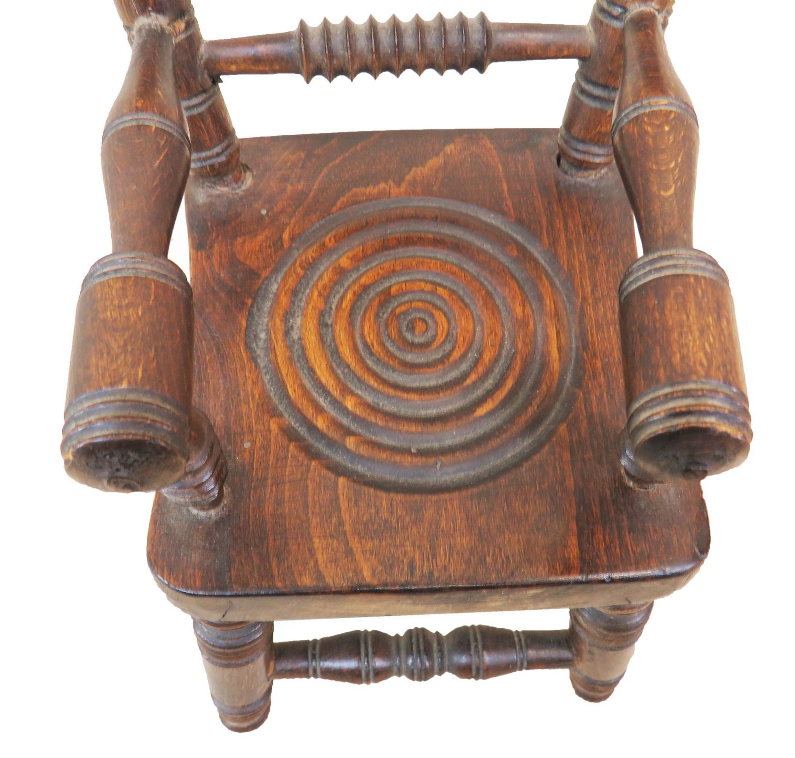 Miniature 19th Century Oak Kitchen Windsor Chair (England, Circa 1880) photo vinterior