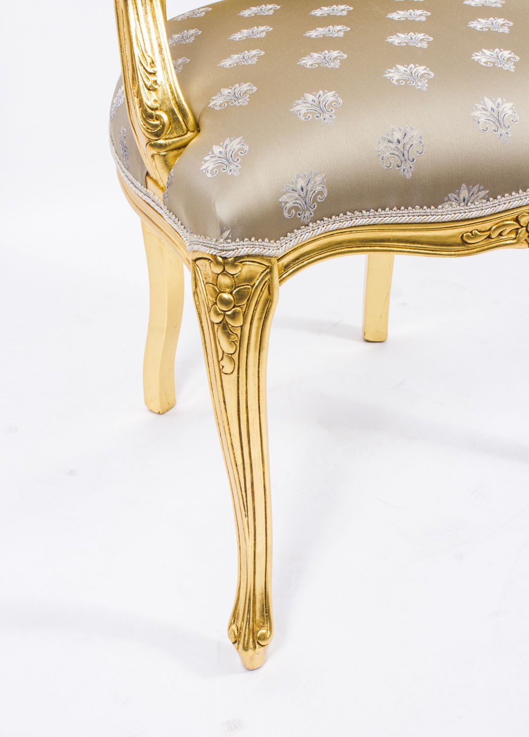 Superb Bespoke Pair French Louis Revival Giltwood Armchairs photo buy