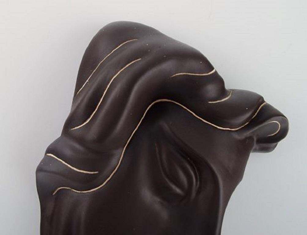 Ahr Keramik, Germany, Art Deco Female Face In Hand Painted Glazed Ceramics photo furniture