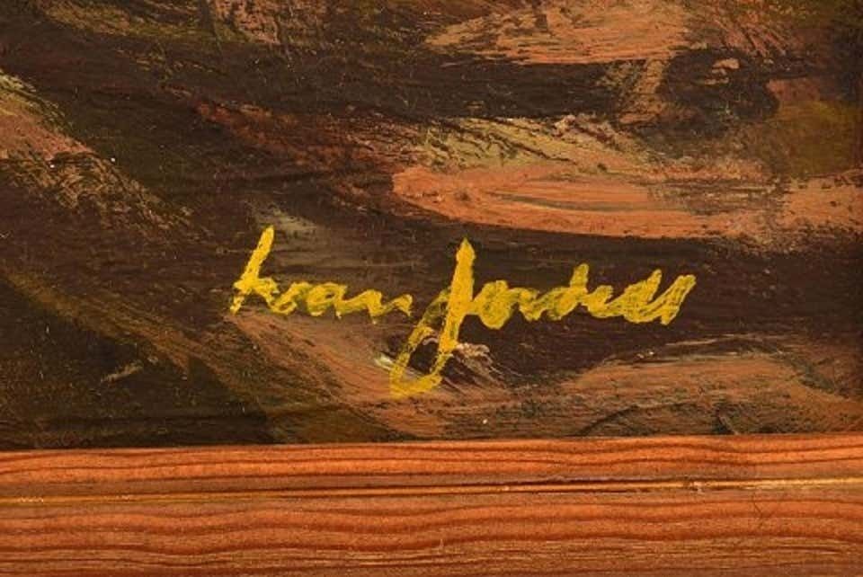 Ivan Jordell Sweden, Oil On Board, Modernist Landscape, Mid 20th Century photo Art