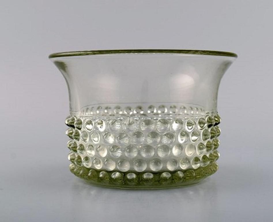 Saara Hopea For Nuutajärvi, Two Bowls In Art Glass, Budded Design, 1960s 1970s photo for sale