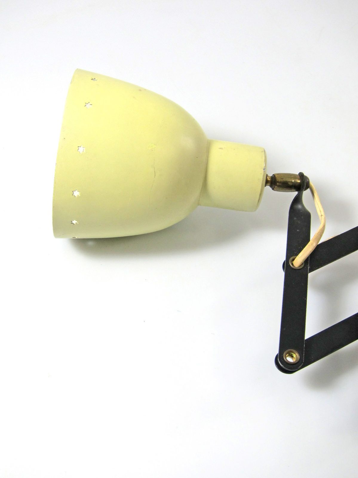 Gele Bauhaus Stijl Vintage Verstelbare Wandlamp photo Verlichting