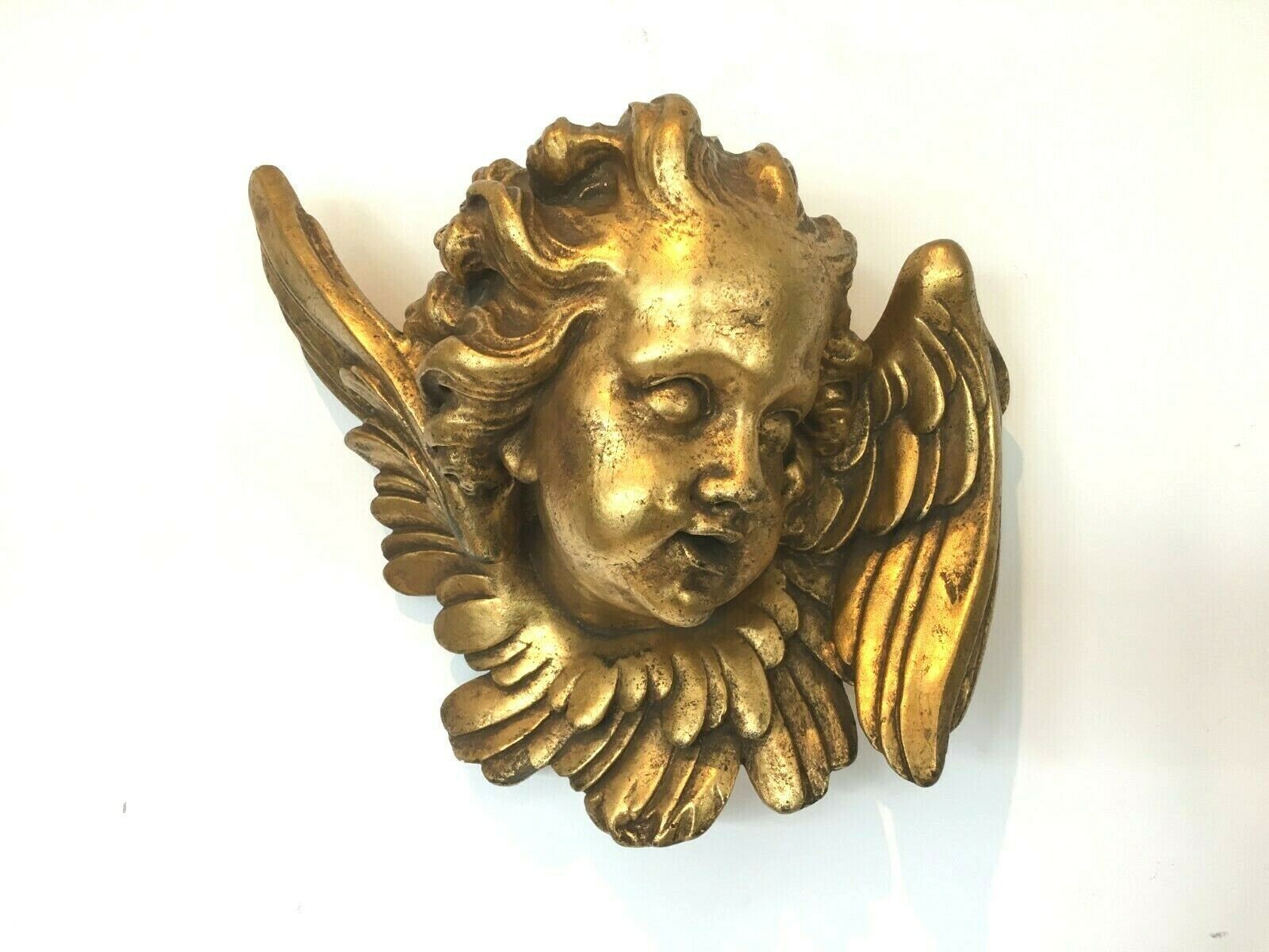 Head Of Cherub In Golden Terracotta Terracotta In The Style Of The Eighteenth Century