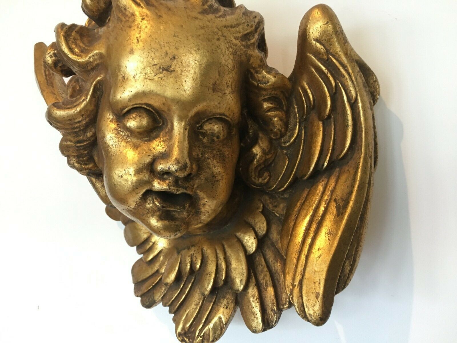 Head Of Cherub In Golden Terracotta Terracotta In The Style Of The Eighteenth Century photo for sale