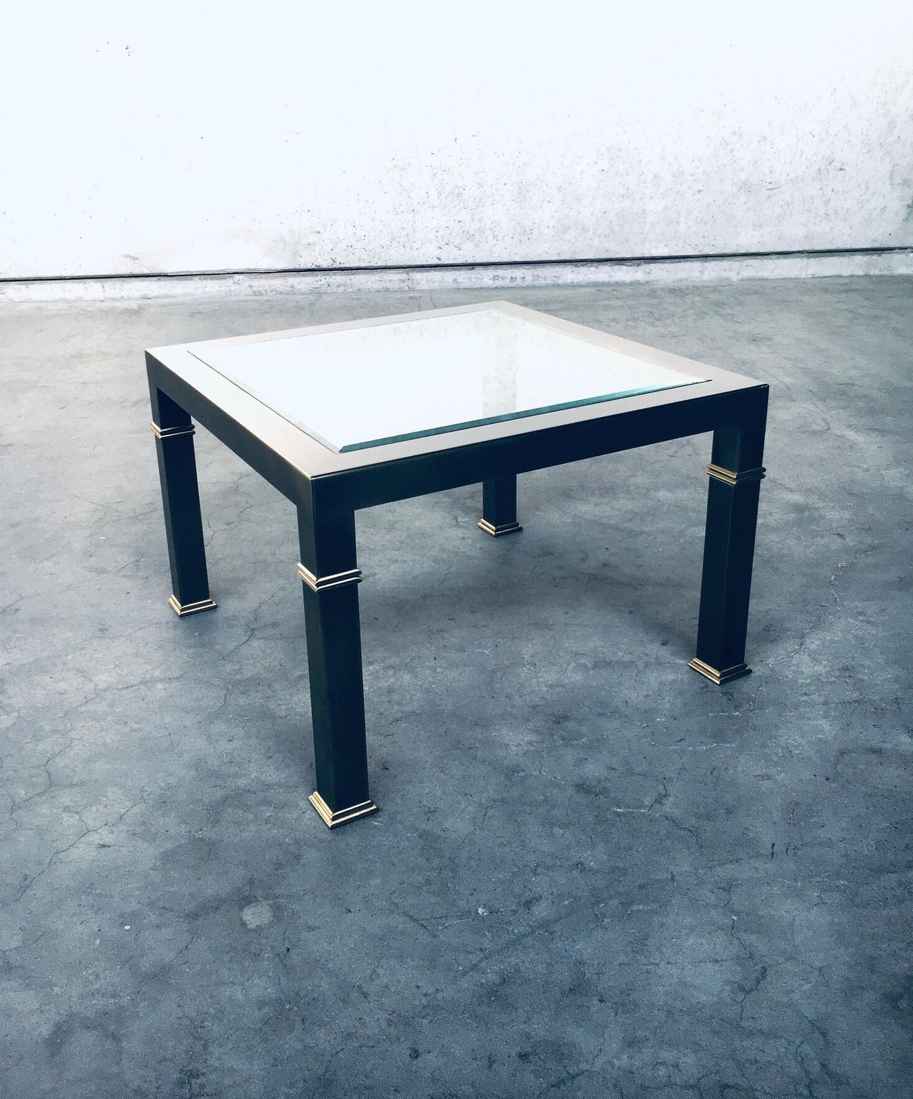 Post Modern Design Brushed Metal Coffee Table By Belgo Chrom 1980s photo Furniture