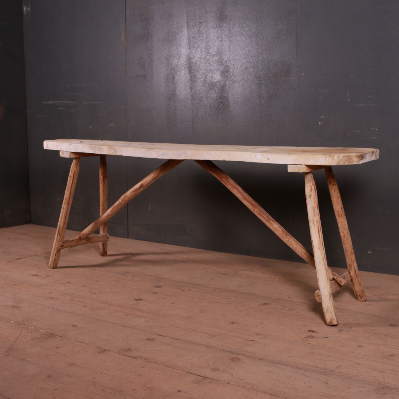 French Scrubbed Trestle Table