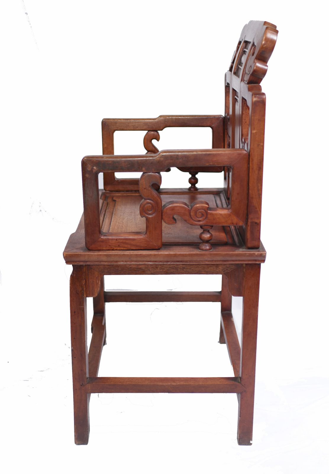 Pair Antique Chinese Arm Chairs   Hardwood Seats Interiors photo vinterior