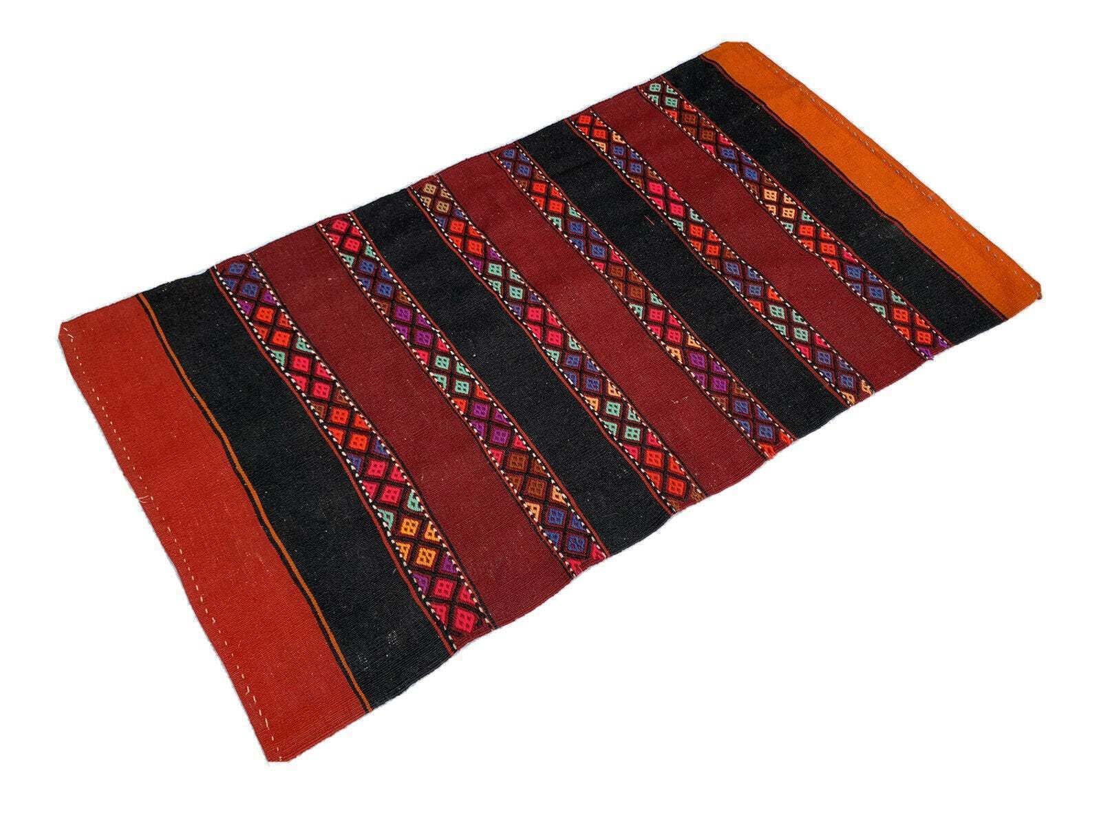 Traditional Turkish Kilim Rug , Vintage Turkish Wool Country Home Kelim photo 254.0