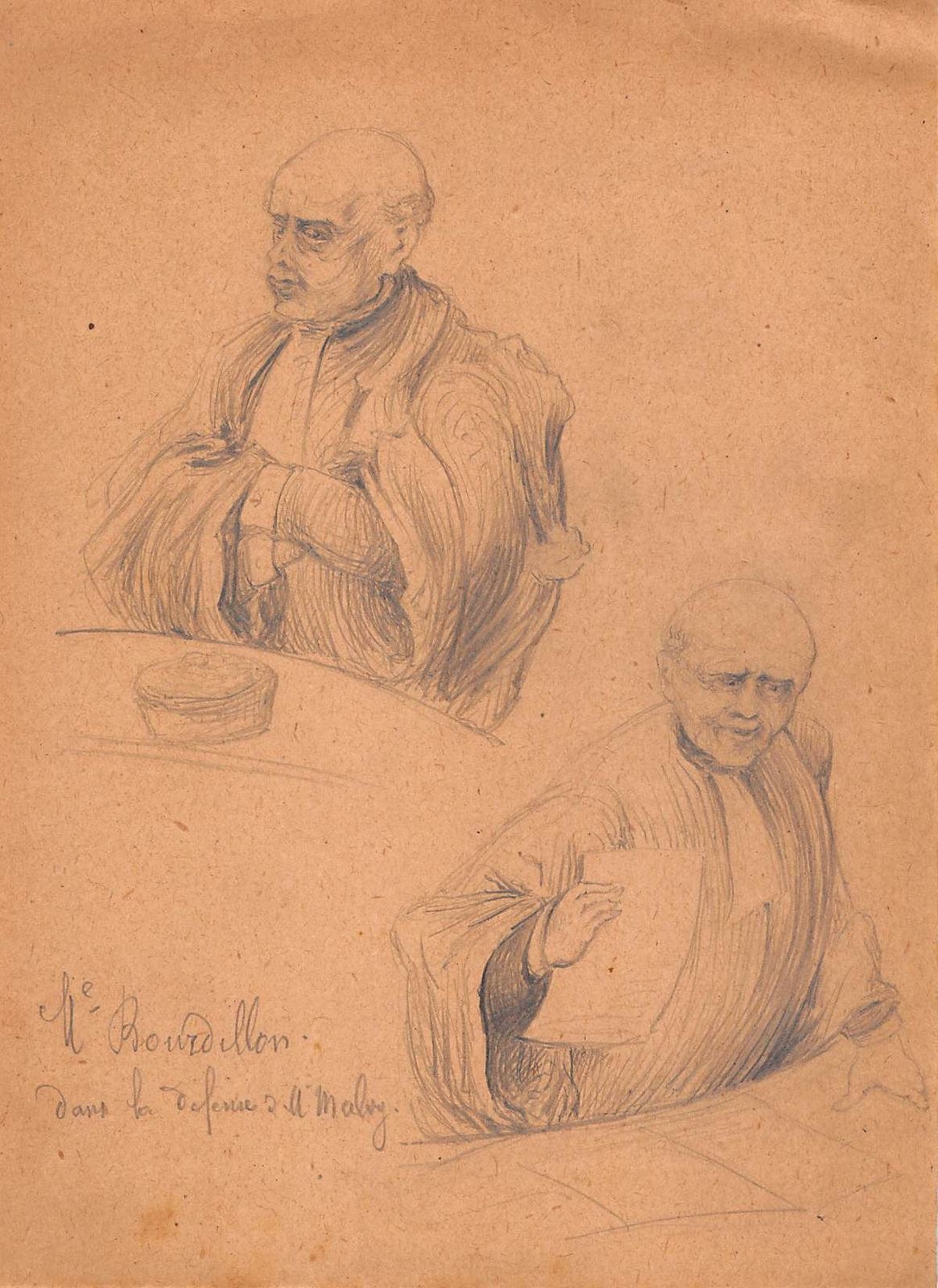 Series Of 13 Courtroom Drawings II Ird Republic The Malvy Case photo for sale