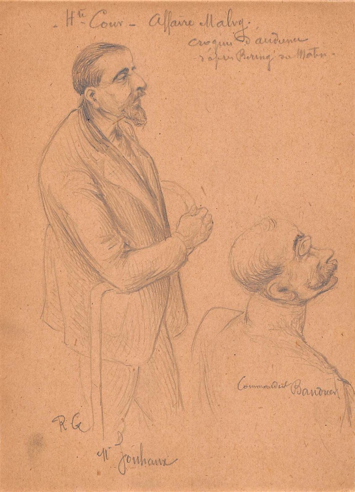 photo buy Series Of 13 Courtroom Drawings II Ird Republic The Malvy Case