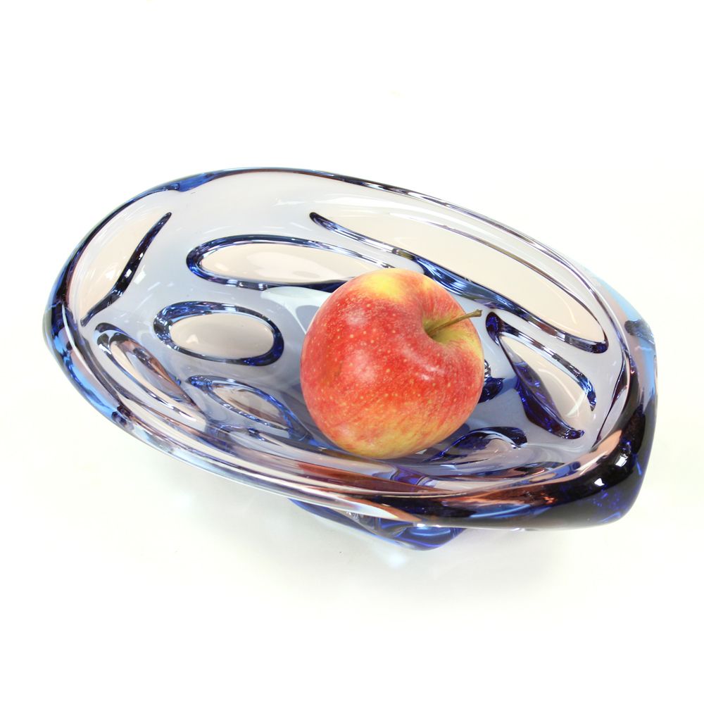 photo furniture Art Glass Bowl In Blue By Jan Beranek For Skrdlovice, Czechoslovakia, Circa 1960