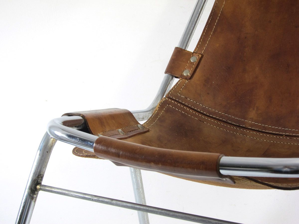 Charlotte Perriand Leather Les Arcs Chair Mid Century Design photo vinterior
