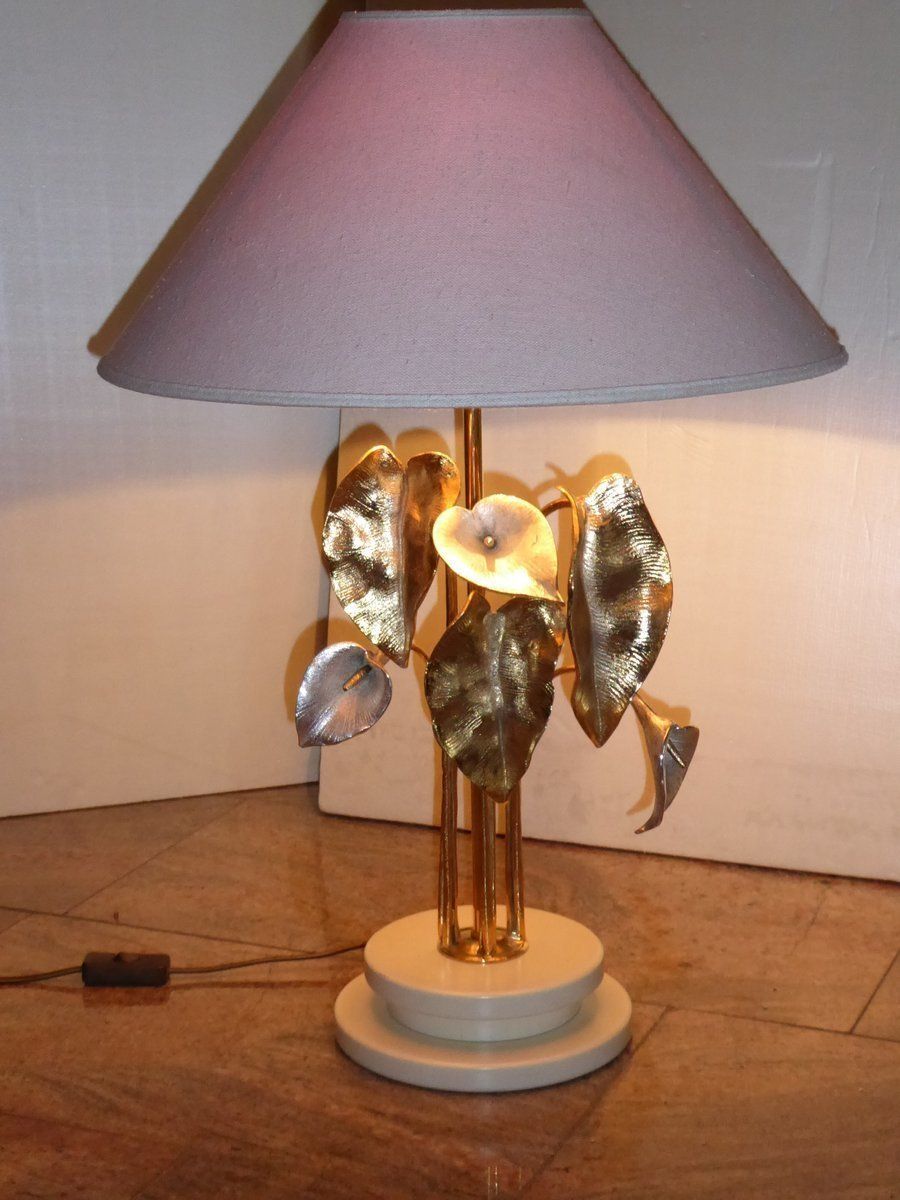 Mid Century Gold And Silver Plated Lamp By Lanciotto Galeotti For L'originale photo furniture