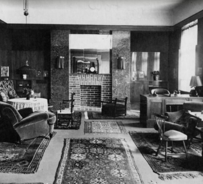 11061.0 Set Of Original Fireside Chairs Designed By Adolf Loos And Heinrich Kulka photo