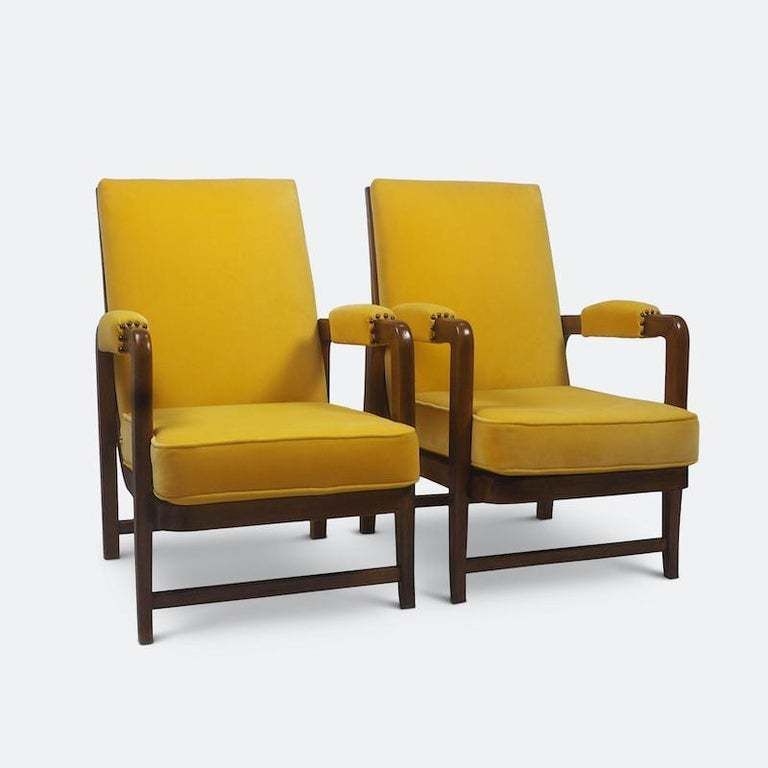 Furniture Pair Of Scandinavian Modernist Lounge Chairs 1940s photo