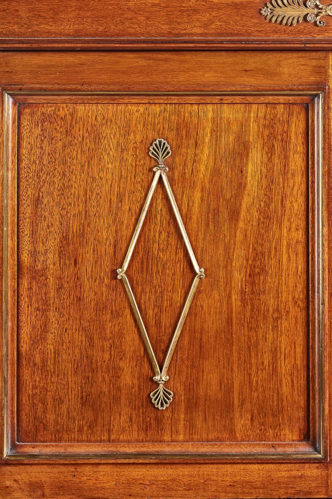 French Empire Mahogany And Gilt Metal Mounted Cabinet On Chest, Circa 1800 photo Furniture
