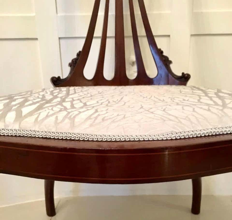 Outstanding 19th Century Victorian Antique Mahogany Inlaid Armchair photo vinterior