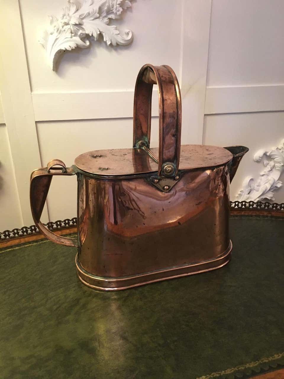 Quality Antique Victorian Copper Watering Can photo furniture