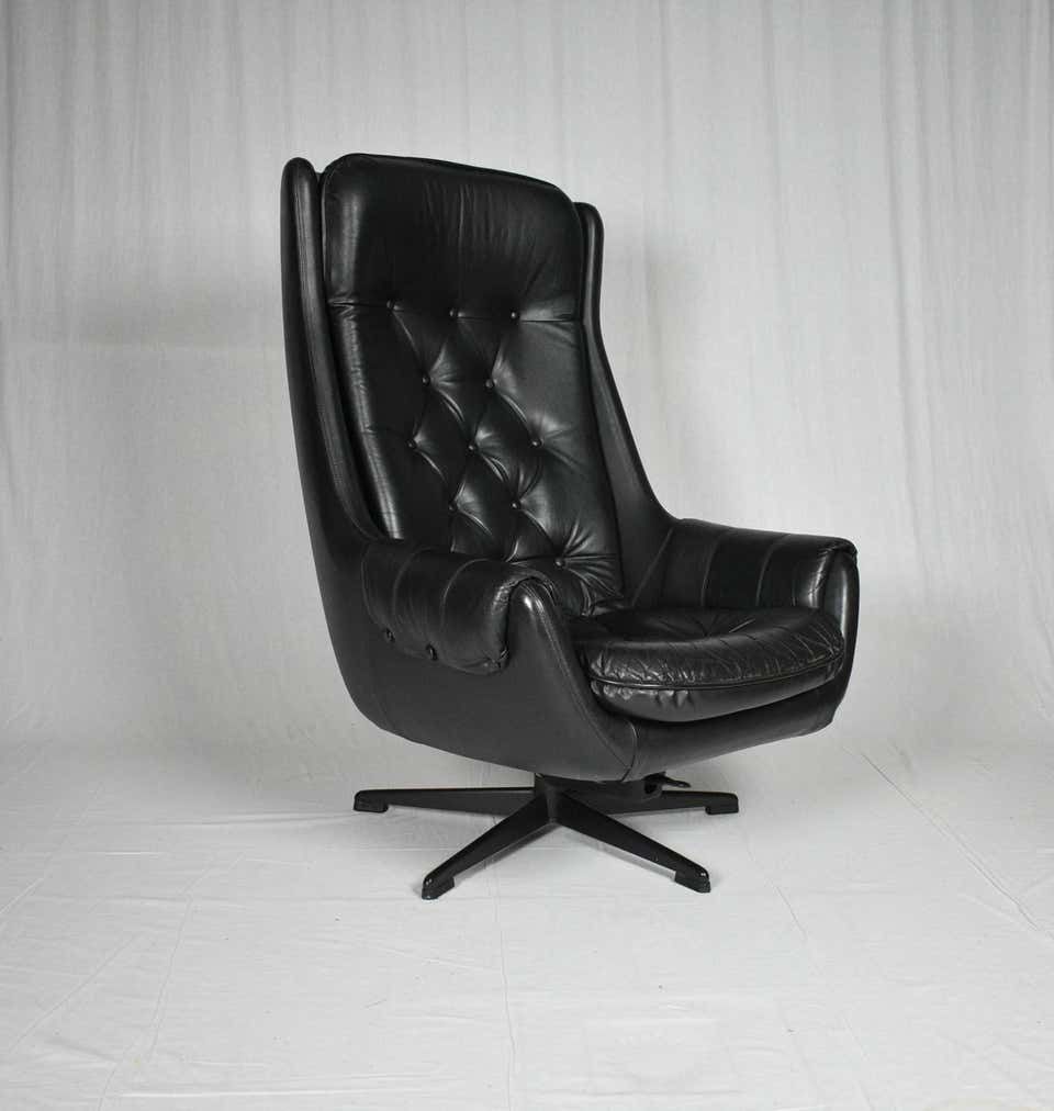 Design Scandinavian Leather Armchair / Lounge Chair By Peem, 1970´S. photo for sale