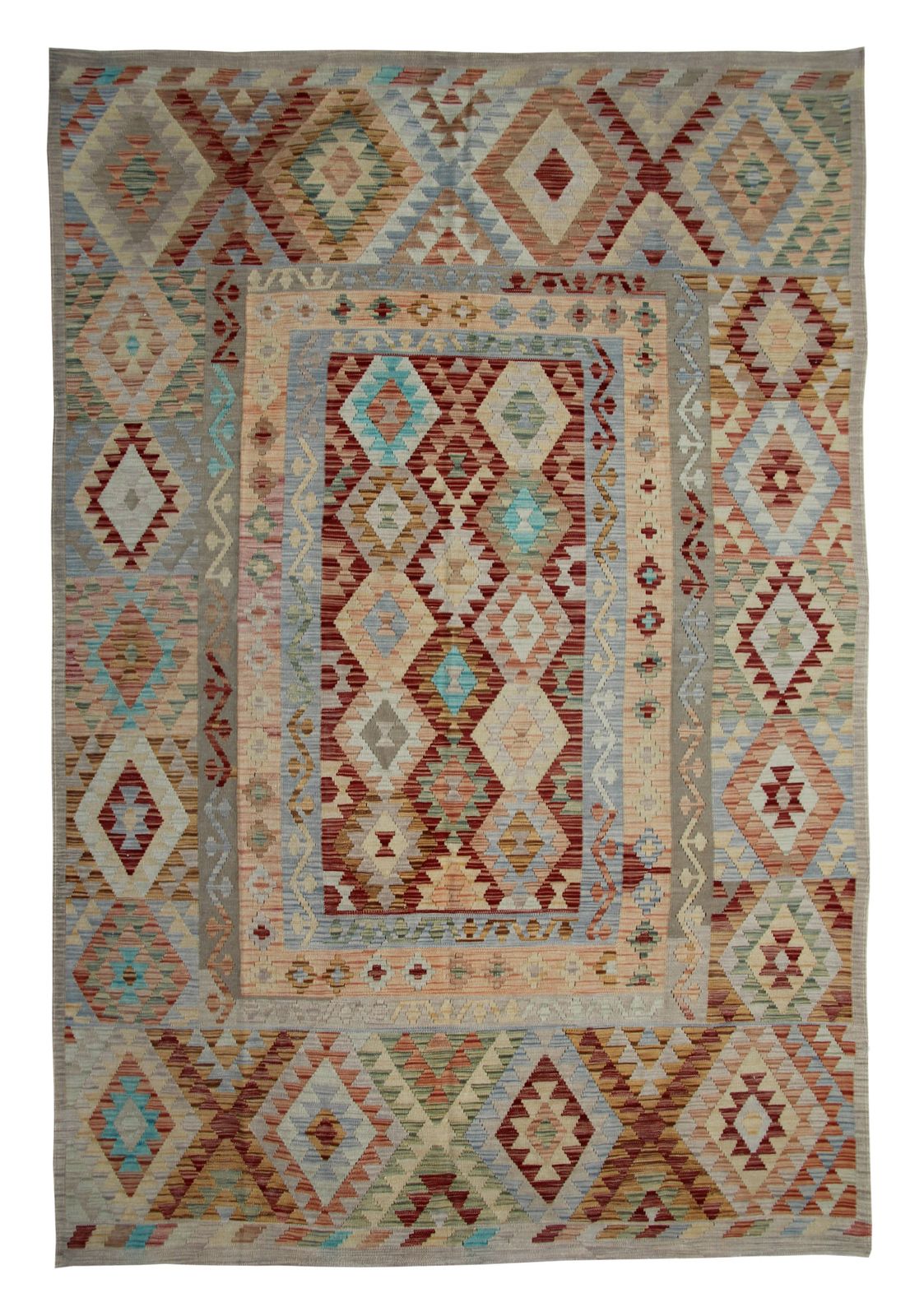 Oak Kilim Wool Handmade Carpet Rugs Oriental Kilim Rug  193x297cm photo Textiles