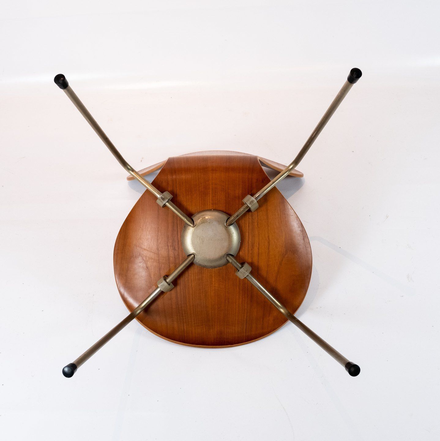 Set Of Four Seven Chairs, Model 3107, In Teak Designed By Arne Jacobsen And Manufactured By Fritz Hansen. photo vintage