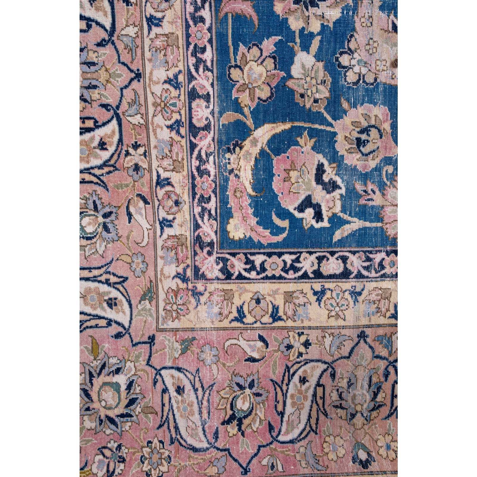 Hand Knotted Contemporary Large Turkish Oushak Rug With Mid Century Modern Style In Blue Colors 308 X 400 Cm photo vinterior