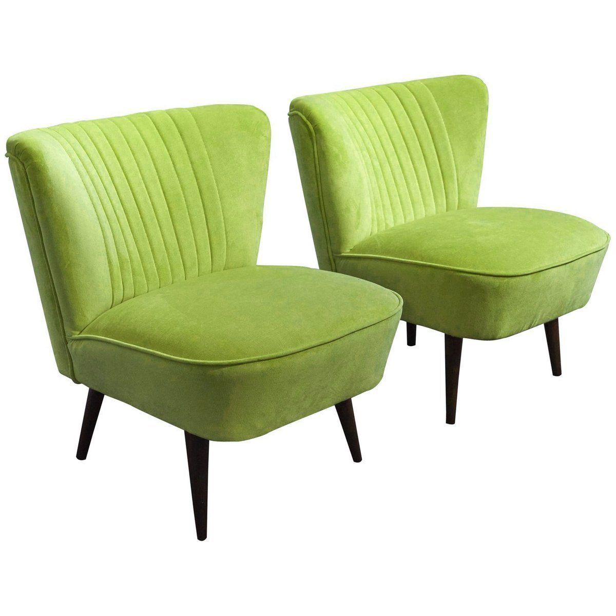 Hungarian Green Club Chairs, 1950s, Set Of 2 photo vinterior
